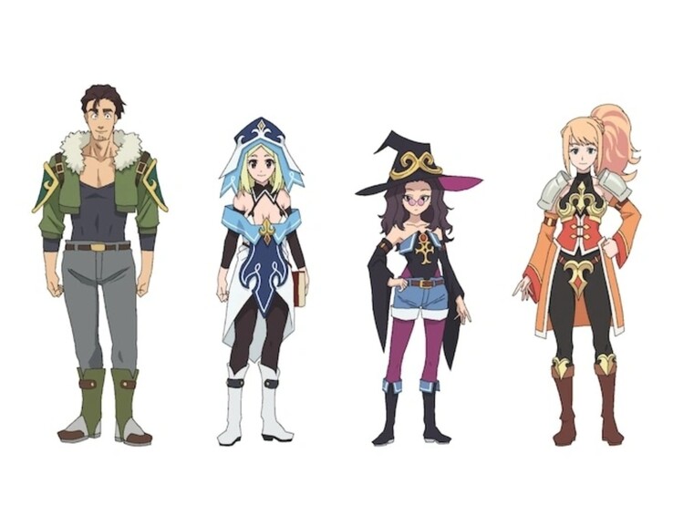 Ozuma, Acua, Megumi i Luckless służą jako sobowtóry w Konosuba - Bonus Stage. (Źródło obrazu: Crunchyroll)