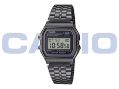 Casio Vintage A158WETB-1A (na zdjęciu) ma czarną chromowaną obudowę. (Źródło zdjęcia: Casio)