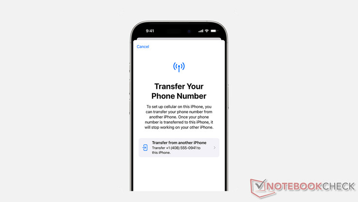 Konwersja fizycznej karty SIM na eSIM na stronie Apple (Źródło obrazu: Apple)