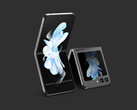 Model Galaxy Z Flip5 będzie miał bardziej użyteczny wyświetlacz okładki niż wcześniejsze modele Galaxy Z Flip. (Źródło obrazu: @OnLeaks &amp; MediaPeanut)