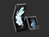 Model Galaxy Z Flip5 będzie miał bardziej użyteczny wyświetlacz okładki niż wcześniejsze modele Galaxy Z Flip. (Źródło obrazu: @OnLeaks &amp; MediaPeanut)