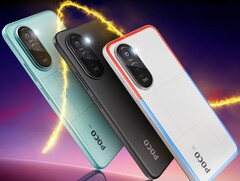 Poco M7 Plus w kolorach Aqua Blue, Carbon Black i Chrome Silver. (Źródło zdjęcia: Poco)