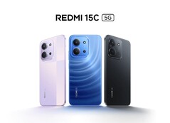 Redmi 15C 5G jest dostępny w kolorach niebieskim o północy, fioletowym o zmierzchu i czarnym o północy (źródło zdjęcia: Redmi)