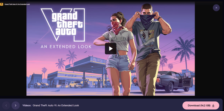 26-minutowe wideo z rozgrywką „Extended Look” poświęcone grze GTA 6 jest już dostępne do bezpośredniego pobrania w rozmiarze 14,2 GB.