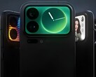 Projekty tylnych wyświetlaczy modeli Xiaomi 17 Pro i Pro Max.