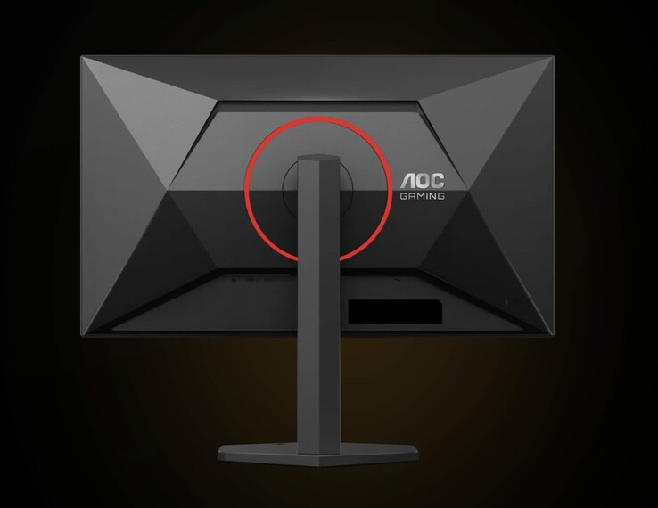 Nowy monitor gamingowy AOC charakteryzuje się stylistyką typową dla tej marki, uzupełnioną czerwonymi akcentami.