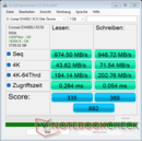 AS SSD - EX400U na ZenBook OLED z Core Ultra 9 288V