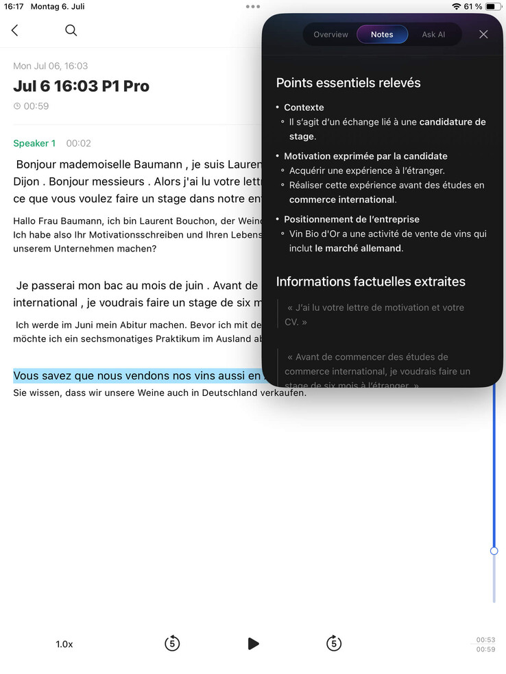 Zarówno nagranie w języku francuskim, jak i tłumaczenie były znakomite.