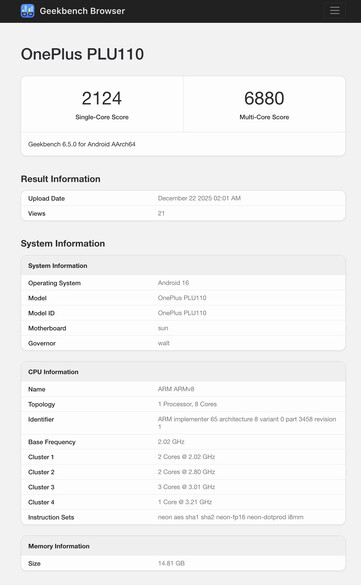 (Źródło obrazu: Geekbench)