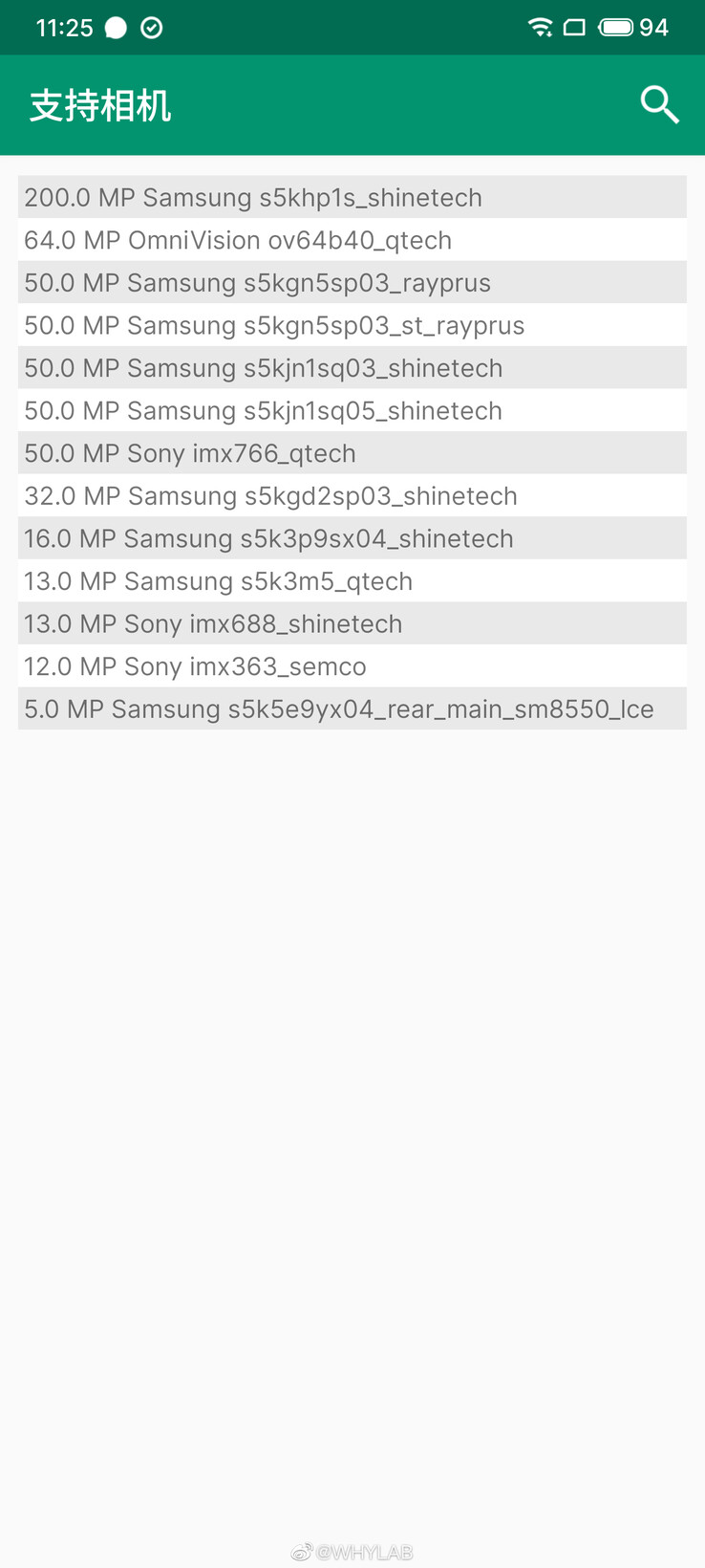 Rzekomy przeciek najnowszych aparatów komórkowych Meizu z "20 Fold's" 200MP shooterem na czele (Źródło: WHYLAB via Weibo)