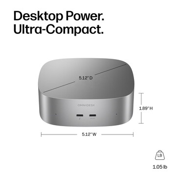 Konstrukcja urządzenia OmniDesk Mini z procesorem Intel Panther Lake