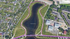 Wycieczka testowa GNSS: trasa wokół jeziora