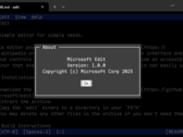 Microsoft Edit dla 64-bitowego systemu Windows umożliwia użytkownikom wiersza poleceń łatwą edycję plików tekstowych. (Źródło obrazu: Microsoft)