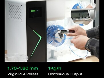 Grubość włókna z recyklingu przez M1.