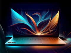 Artystyczna wizualizacja laptopa z procesorem AMD Ryzen AI z serii 400.