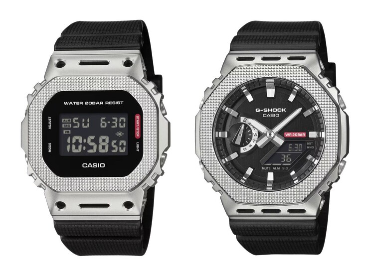 Casio G-Shock GM-5600M-1 (po lewej) i GM-2100M-1A (po prawej). (Źródło zdjęcia: Casio, edytowane)