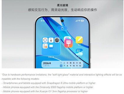 Firma Xiaomi zwraca uwagę na telefony obsługujące efekty „soft light glass”