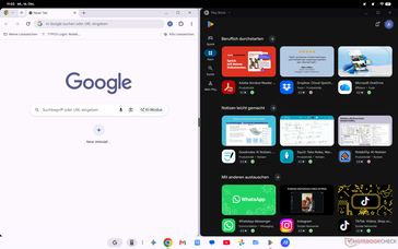 Podzielony ekran w Googlebook OS