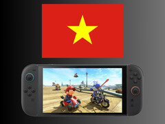 Flaga Wietnamu nad konsolą Nintendo Switch 2 (źródło zdjęcia: Nintendo of America)