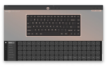 Ekran personalizacji NuPhy Halo75 V2 VIA. (Źródło obrazu: NuPhy)