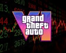 Logo GTA 6 wyświetlane przed notowaniami giełdowymi