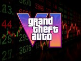 Logo GTA 6 wyświetlane przed notowaniami giełdowymi