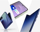Galaxy Z Flip 7 (po lewej), Galaxy S25 Edge (w środku), Galaxy Z Fold 7 (po prawej).