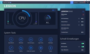Ekran główny Lenovo Vantage