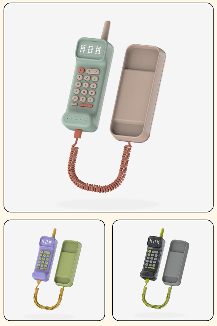 Telefon Waffle Home jest dostępny w trzech wersjach kolorystycznych: miętowej zieleni, fioletowym żelku i grafitowej czerni.