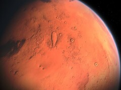 Ilustracja przedstawiająca planetę Mars i jej atmosferę. (Źródło zdjęcia: Aynur_zakirov - Pixabay)