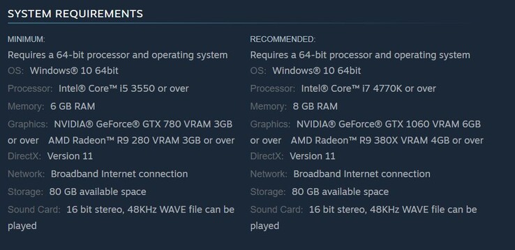 Wymagania systemowe Nioh. (Źródło obrazu: Steam)