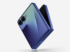 Galaxy Na zdjęciu Z Flip 7 w kolorze Blue Shadow.