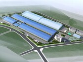Nowa fabryka baterii półprzewodnikowych o pojemności 10 GWh w Chinach (render: Judian/SCMP)