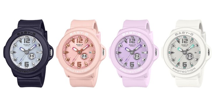 Od lewej do prawej: zegarki Casio BGA-15K-2A, BGA-15K-4A, BGA-15K-6A i BGA-15K-7A