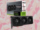 Asus Prime GeForce RTX 5060 to podkręcony model z zegarem boost wynoszącym 2595 MHz. (Źródło zdjęcia: Asus, Unsplash, edytowane)