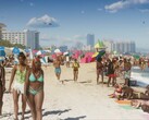 Pierwszy zwiastun gry GTA 6 przedstawiający dużą liczbę postaci niezależnych na plaży.