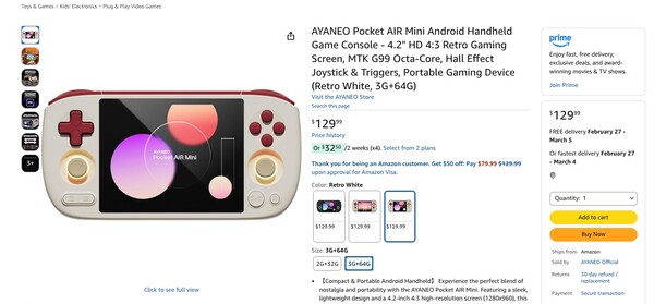 Wersja z 3 GB pamięci RAM jest dostępna w trzech kolorach, ale czas oczekiwania na dostawę wynosi kilka tygodni.