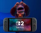 Zdenerwowany Donkey Kong stoi za konsolą Switch 2 (źródło zdjęcia: Nintendo of America z poprawkami)