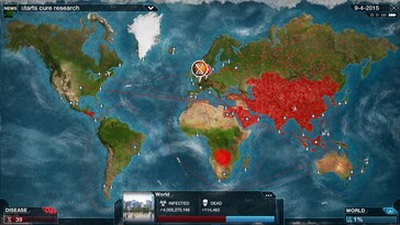 Na zdjęciu: zrzut ekranu z rozgrywki z gry „Plague Inc: Evolved”.