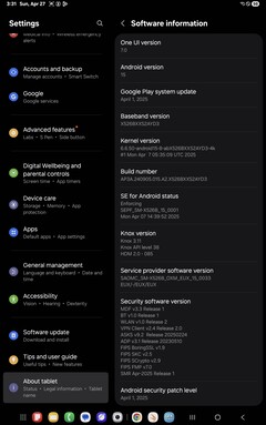 Oprogramowanie Samsung Galaxy Tab S10 FE