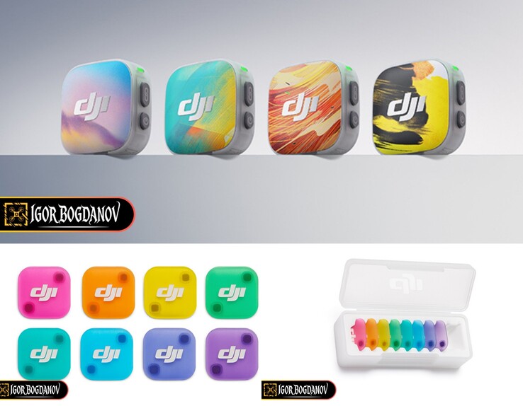 DJI Mic Mini 2 oferuje kolorowe osłony magnetyczne.