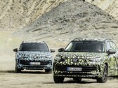 Prototypy nowego Tiguana w cyfrowym kamuflażu. (Źródło: Volkswagen)