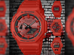 Od lewej do prawej (zgodnie z ruchem wskazówek zegara), Casio GA-2100RRB-4A, DW-5600RRB-4, GA-110RRB-4A i DW-6900RRB-4. (Źródło zdjęcia: @geesgshock na Instagramie)