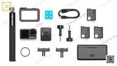 DJI Osmo Action 5 Pro będzie wyposażony w 3 baterie dla dłuższych sesji nagraniowych. (Źródło zdjęcia: @Quadro_News via Twitter/X)