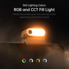 Gimbal do smartfonów Hohem iSteady M7 AI posiada odłączane światło wypełniające CCT/RGB (źródło zdjęcia: Hohem)
