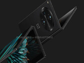 OnePlus Fold będzie miał charakterystyczny dla firmy suwak alarmowy. (Źródło obrazu: @OnLeaks i SmartPrix)