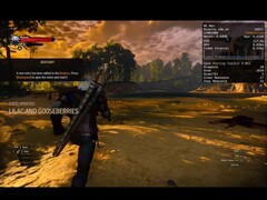 Witcher 3 działa na macOS 26 Tahoe za pośrednictwem Crossover i Game Porting Toolkit 3.0 na MacBooku Pro M1 Max. (Źródło obrazu: Blendlogic Tech na YouTube)
