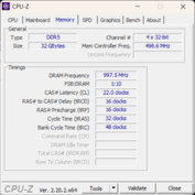 CPU-Z – Pamięć