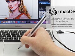 Sterownik SonarPen Driver zamienia touchpad MacBooka w tablet do rysowania, który współpracuje z rysikiem SonarPen. (Źródło obrazu: SonarPen)