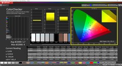 CalMAN ColorChecker (docelowa przestrzeń barw P3)